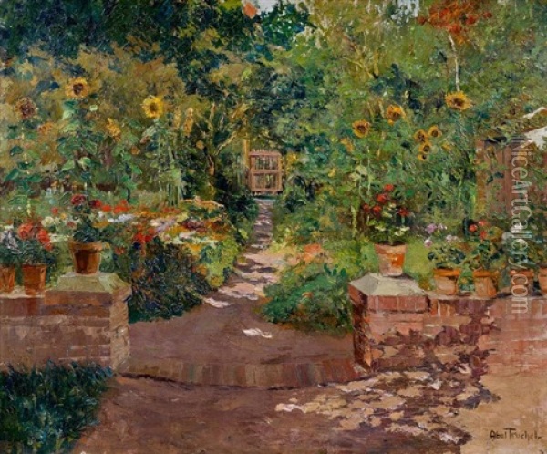 Jardin Ensoleille Oil Painting - Louis Abel-Truchet