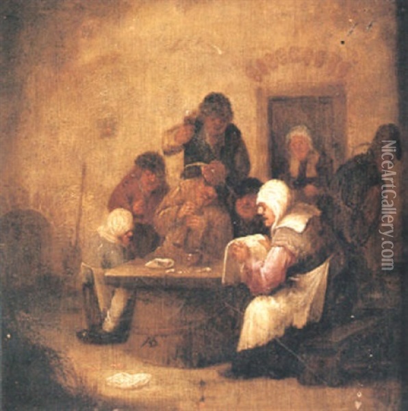 Kroginterior Oil Painting - Bartholomeus Molenaer