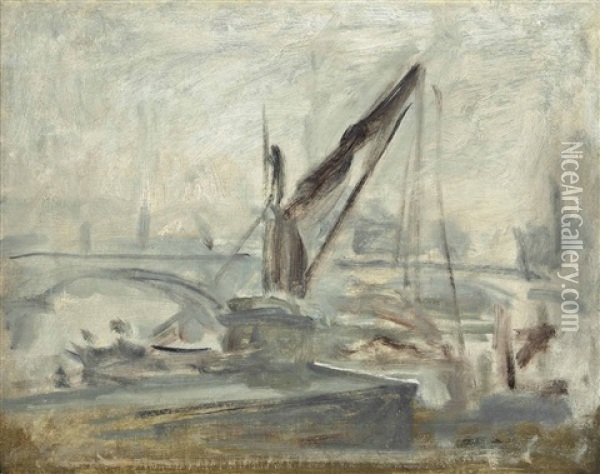 The Thames From Cheyne Walk Oil Painting - Philip Wilson Steer