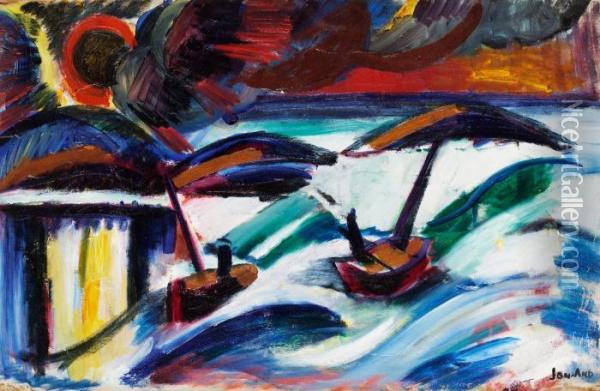 I Havsbandet, Gullholmen Oil Painting - John Jon-And