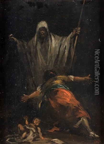 Aparicion Tragica Oil Painting - Eugenio Lucas Velazquez