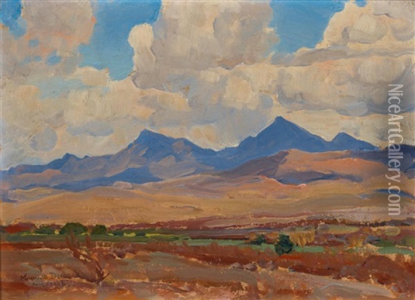 Hills Near Tumacacori Mission, Arizona Oil Painting - Maynard Dixon
