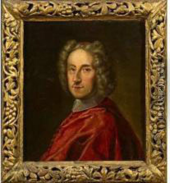 Portrait Presume Du Cardinal Alberoni (1664-1752). Oil Painting - Andrea Trevisani