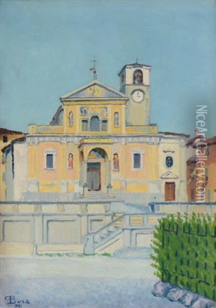 San Grato Di Cossila Oil Painting - Piero Bora