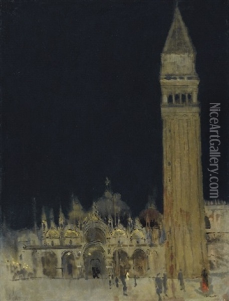 The Campanile, Venice Oil Painting - Walter Sickert