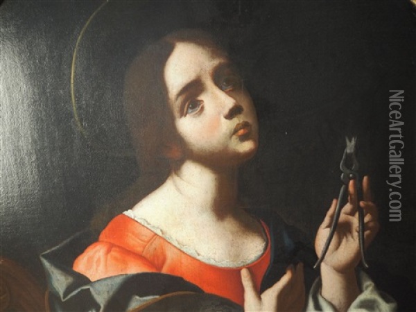 Sainte Apolline Oil Painting - Carlo Dolci