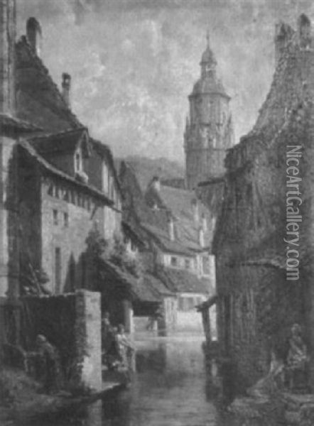 Parthie Aus Weissenburg Im Elsass Oil Painting - Otto von Ruppert