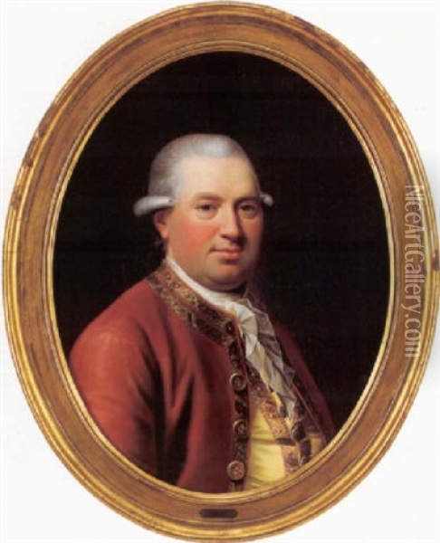 Portraet Af Kgl. Staldskriver Jens Taabel Oil Painting - Jens Juel