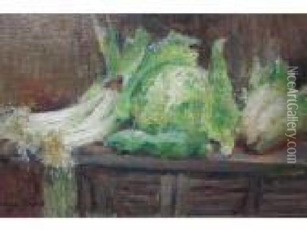 Nature Morte Aux Legumes Oil Painting - Georges Binet