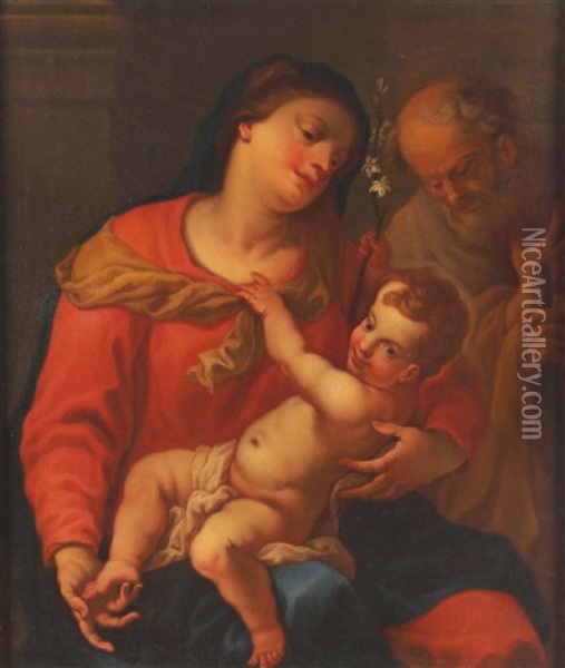 Sacra Famiglia Oil Painting - Giambettino Cignaroli