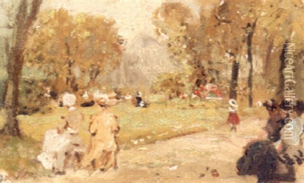 Le Parc Oil Painting - Stanislas Lepine