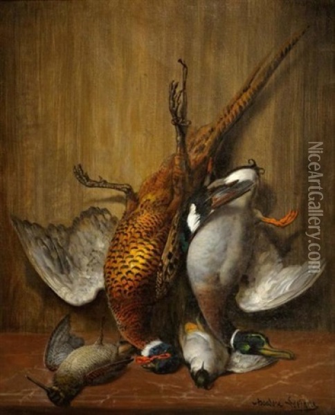 Nature Morte De Chasse Oil Painting - Theodore Levigne