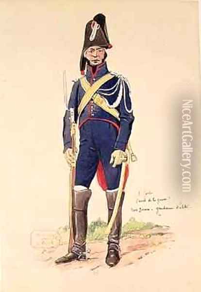 Elite soldier of the Imperial Guard during the Cent Jours Oil Painting - Fort, E.