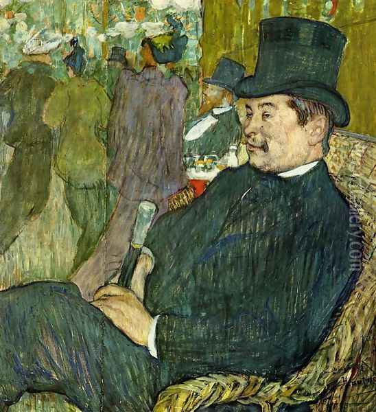 M. Delaporte at the Jardin de Paris Oil Painting - Henri De Toulouse-Lautrec