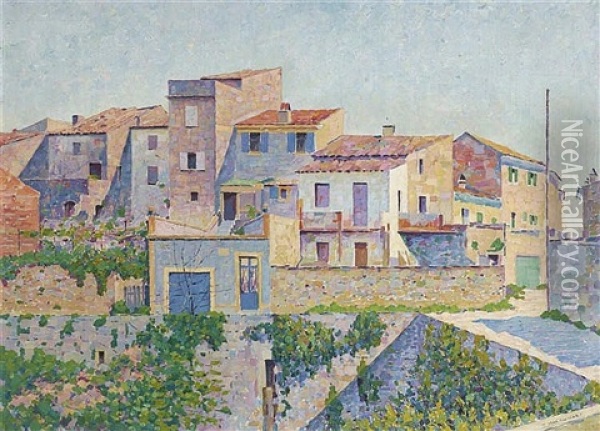 View Of A Southern Town Oil Painting - Siegfried Mackowsky