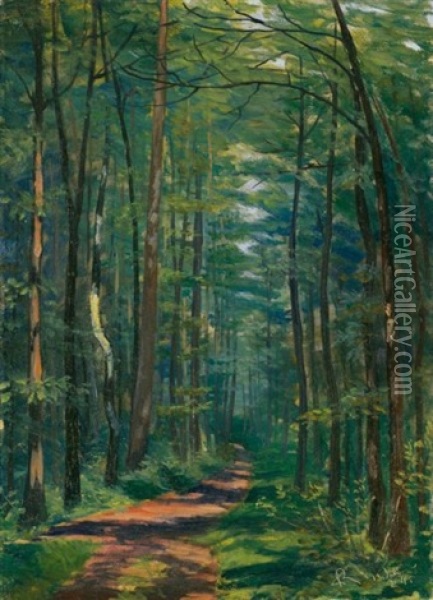 Wald Bei Oberlunkhofen (woods At Oberlunkhofen) Oil Painting - Sigismund Righini