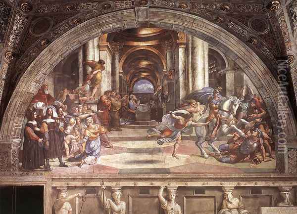 The Expulsion of Heliodorus from the Temple Oil Painting - Raphael