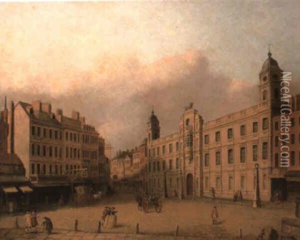 Northumberland House, Charing Cross Oil Painting - William James