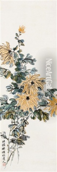 Chrysanthemum Oil Painting -  Jin Cheng