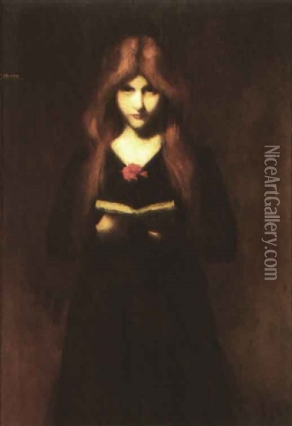 La Liseuse Oil Painting - Jean Jacques Henner