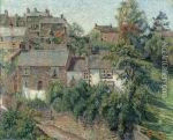 Bankside, Coldwell End, Youlgreave Oil Painting - Lucien Pissarro