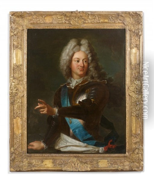 Portrait De Louis - Alexandre De Bourbon, Comte De Toulouse Oil Painting - Hyacinthe Rigaud