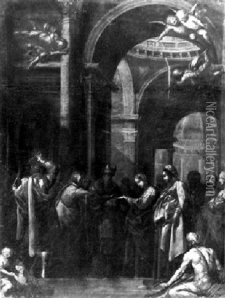 The Marriage Of The Virgin Oil Painting - Pier Francesco (il Morazzone) Mazzuchelli