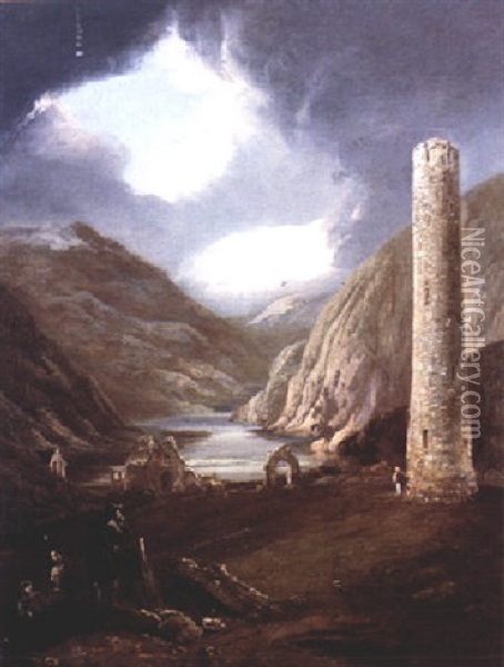 Glendalough, Co. Wicklow Oil Painting - William Sadler the Younger