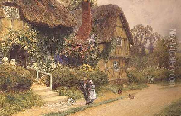 The Thatched Cottage Oil Painting - Arthur Claude Strachan