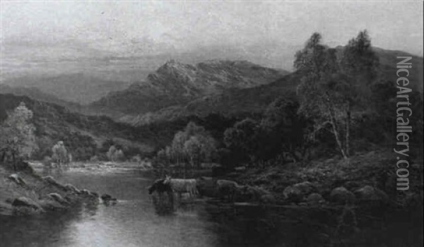 A Highland Loch Oil Painting - Douglas Adams