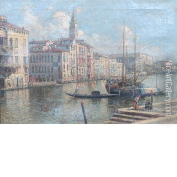 The Grand Canal, Venice Oil Painting - Nicholas Briganti