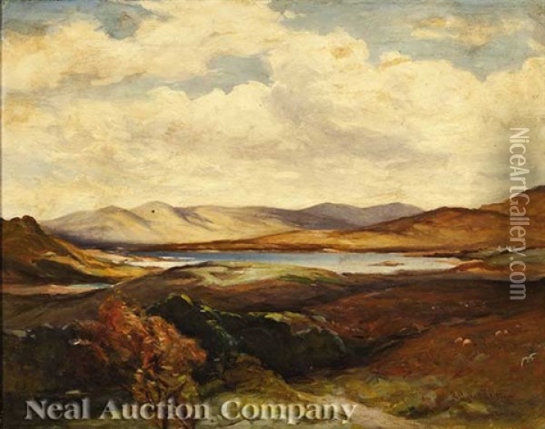 Lowland Landscape Oil Painting - Robert Buchan Nisbet