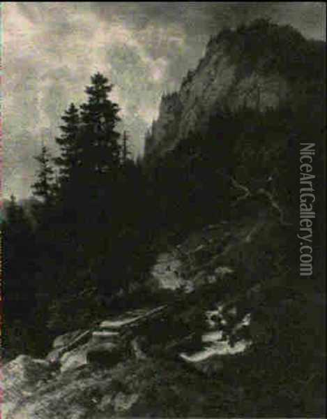 Paysage De Montagne Oil Painting - Rudolf Snell
