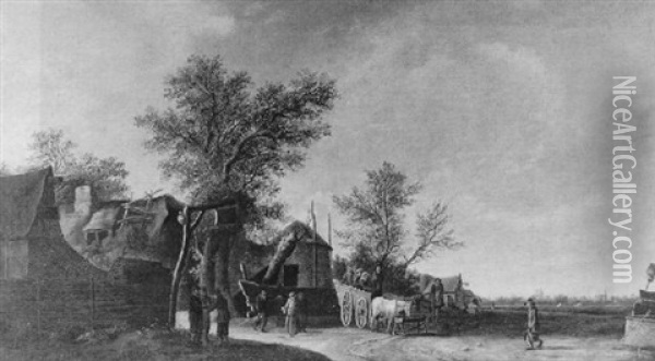 Vor Dem Dorf Oil Painting - Pieter de Neyn