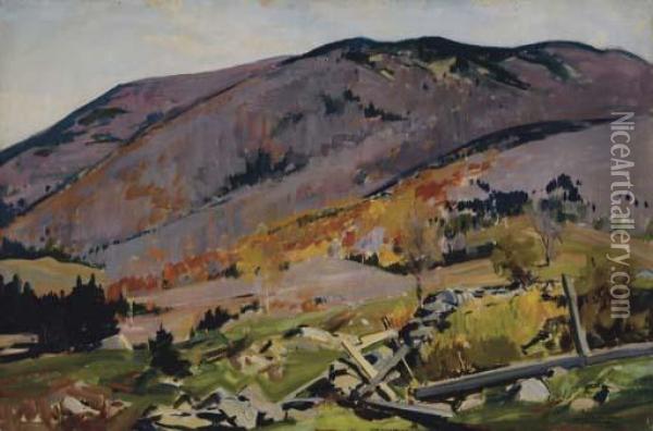 Vermont Mountainside Oil Painting - Charles Curtis Allen