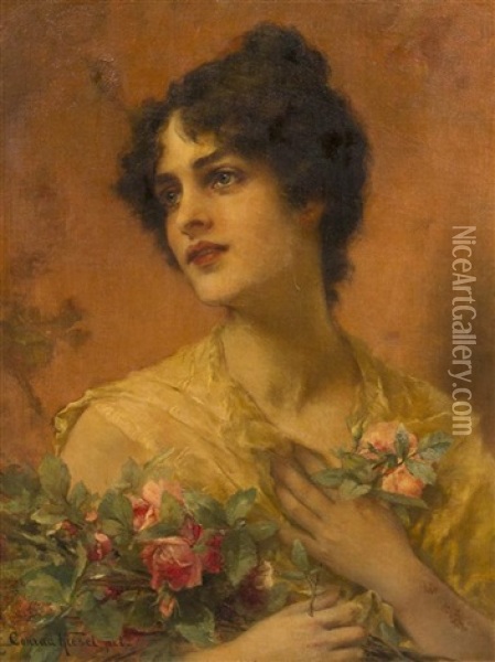 Summer Roses Oil Painting - Conrad Kiesel