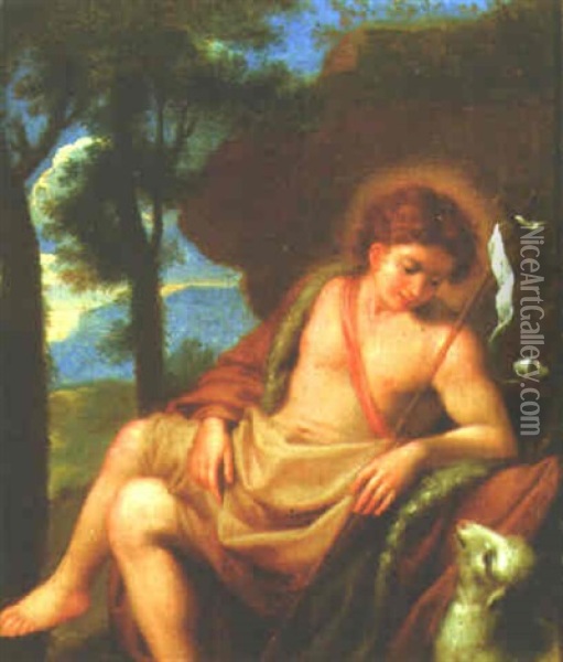 Saint John The Baptist Oil Painting - Giuseppe Bartolomeo Chiari