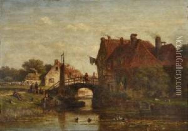 Paysage Vers Utrecht Oil Painting - Johan Nicolaas Van Lokhorst