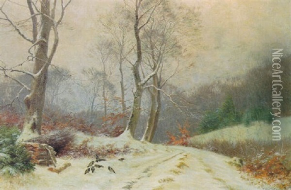 Winter Landscape Oil Painting - Carl Milton Jensen