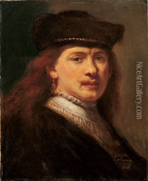 Reminiscences De Rembrandt Oil Painting - Jean-Hilaire Belloc