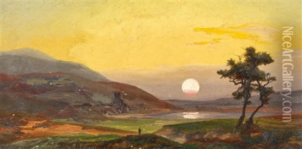 Abendszene Oil Painting - Wilhelm von Abbema