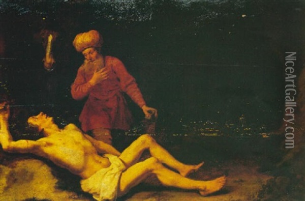 The Good Samaritan Oil Painting - Lambert Jacobs