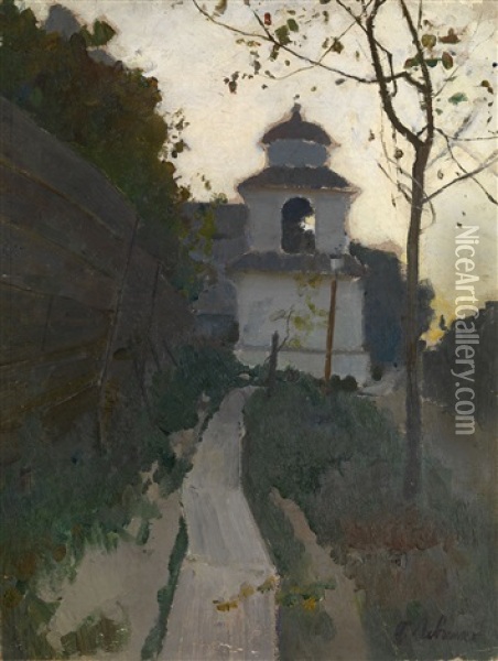 Belfry In Putivl Oil Painting - Petr Alekseevich Levchenko