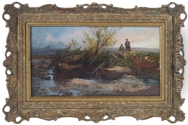 Stalking By The River Oil Painting - Edward Adveno Brooke