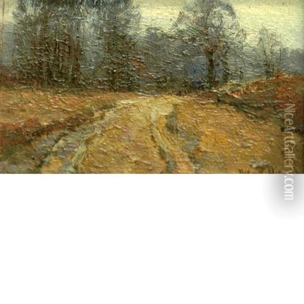 Edge Of A Wood Oil Painting - Charles Melville Dewey