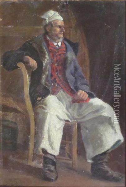 The Old Sailor Oil Painting - Thomas Sword Good