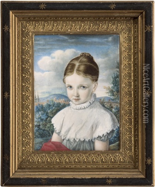 Kinderbildnis Der Marie Heller, Spatere Marie Schnorr Von Carolsfeld Oil Painting - Heinrich von Olivier