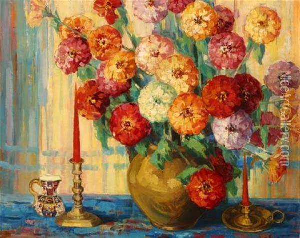 Floral Still Life Oil Painting - Alice Blair Thomas