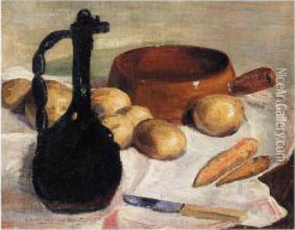 Potatoes And Casserole Oil Painting - Edward Drummond Young