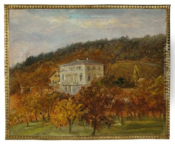 Villa Am Hang Oil Painting - Carl Gustav Carus